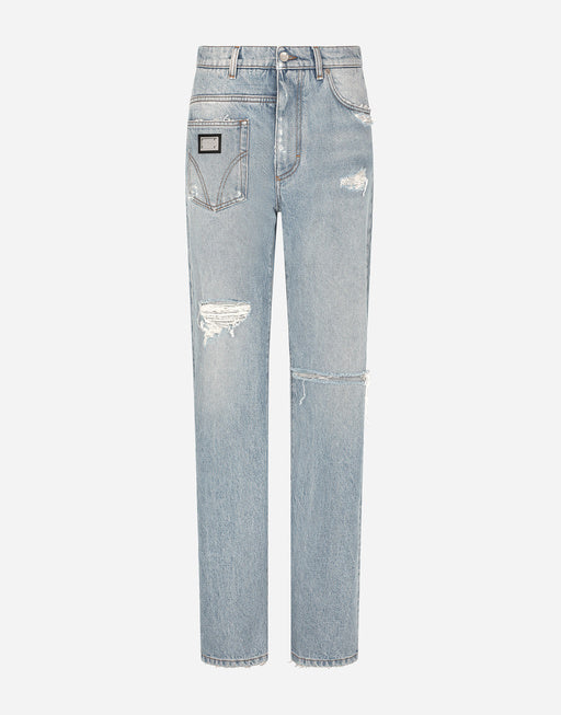 PATCHWORK DENIM JEANS