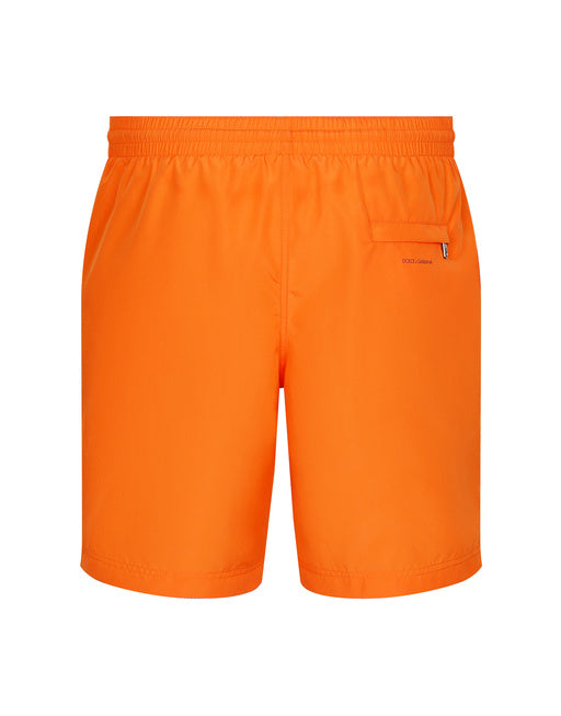 MID-LENGTH SWIM TRUNKS WITH DGVIB3 PRINT AND LOGO