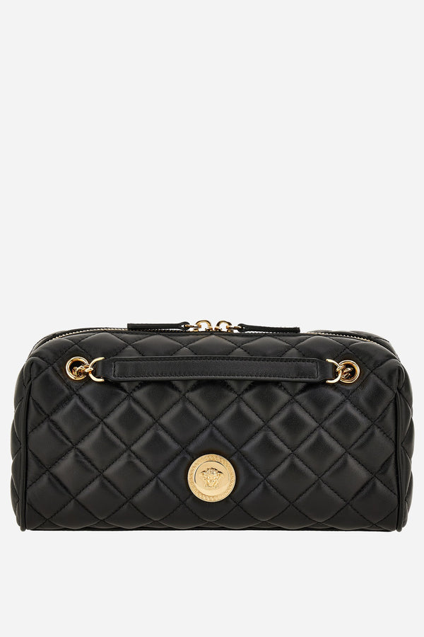 Icon Small Shoulder Bag In Quilted Lamb Leather