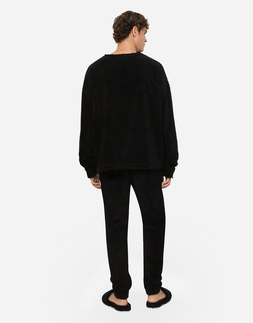 TERRYCLOTH SWEATSHIRT WITH LOGO TAG