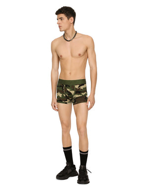 CAMOUFLAGE-PRINT TWO-WAY STRETCH JERSEY BOXERS