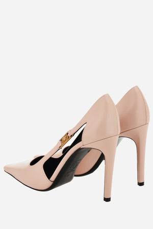 Medusa Lock Pump  In Shiny Calf Leather-Metal Hardware