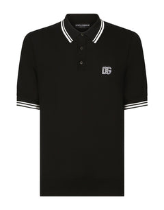 SHORT-SLEEVED POLO-SHIRT WITH DG LOGO EMBROIDERY