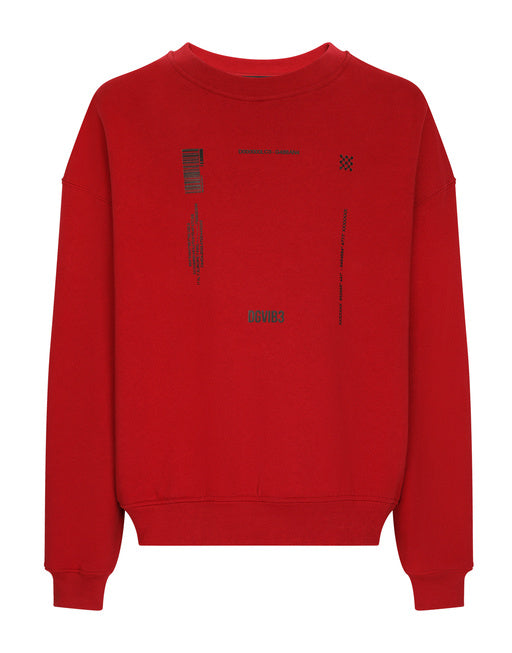 JERSEY SWEATSHIRT WITH DGVIB3 PRINT AND LOGO