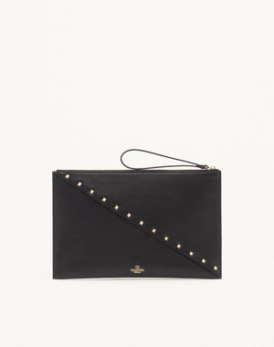 POUCH VALENTINO GARAVANI ROCKSTUD WISPY IN VITELLO