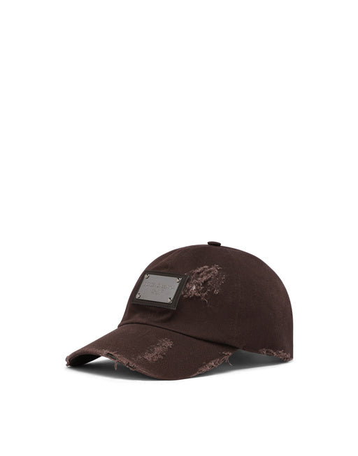 COTTON BASEBALL CAP WITH LOGO TAG