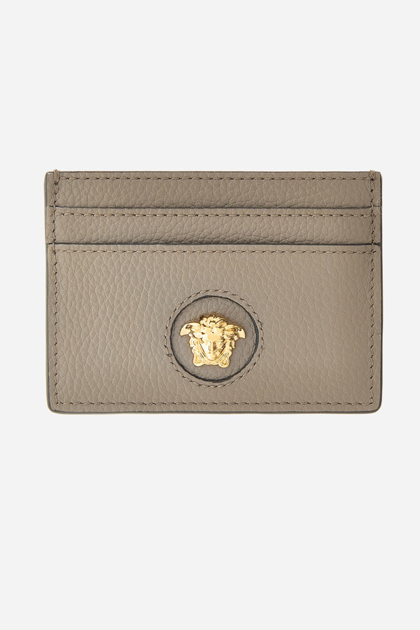 La Medusa Card Case In Grainy Calf Leather
