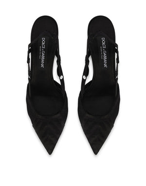 CORSET-STYLE SATIN SLINGBACKS