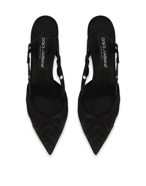 CORSET-STYLE SATIN SLINGBACKS