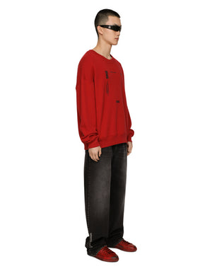 JERSEY SWEATSHIRT WITH DGVIB3 PRINT AND LOGO