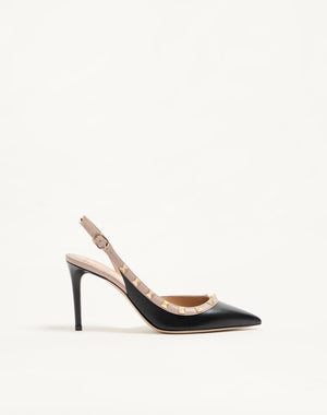 DÉCOLLETÉ SLINGBACK ROCKSTUD IN VITELLO 85MM