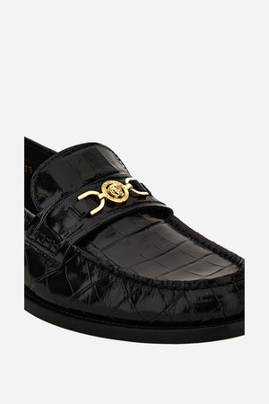 Medusa 95 Loafers In Embossed Croc Calf Leather
