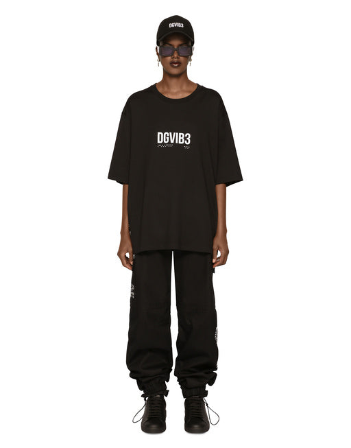 COTTON JERSEY T-SHIRT WITH DGVIB3 PRINT