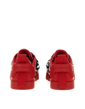 PORTOFINO SNEAKERS IN CALFSKIN AND PATENT LEATHER