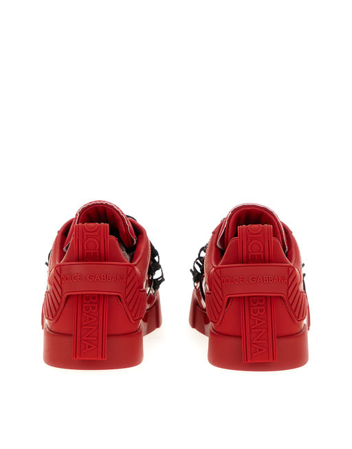 PORTOFINO SNEAKERS IN CALFSKIN AND PATENT LEATHER