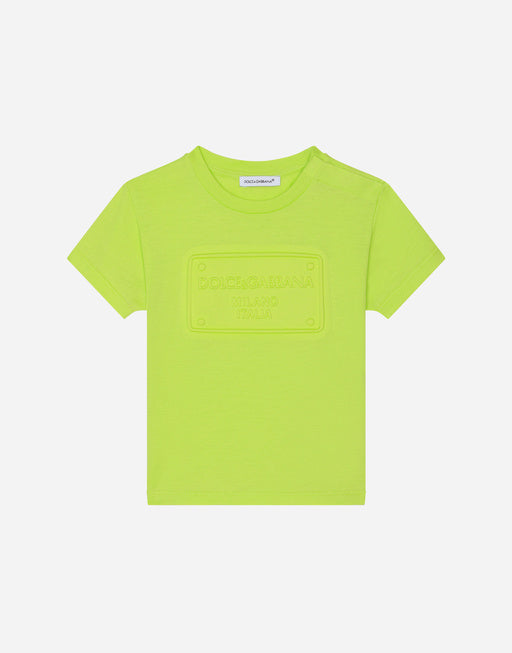 JERSEY T-SHIRT WITH EMBOSSED LOGO