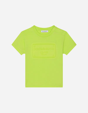 JERSEY T-SHIRT WITH EMBOSSED LOGO