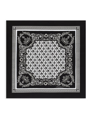 COTTON FOULARD WITH BANDANA PRINT 50 X 50CM- 19 X 19 INCHES