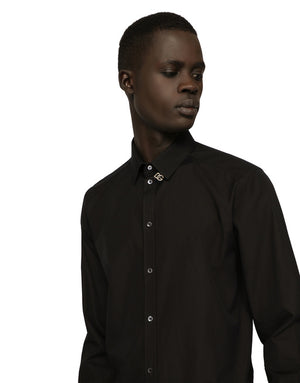 COTTON GOLD-FIT SHIRT WITH DG PATCH