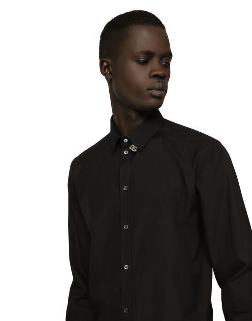 COTTON GOLD-FIT SHIRT WITH DG PATCH