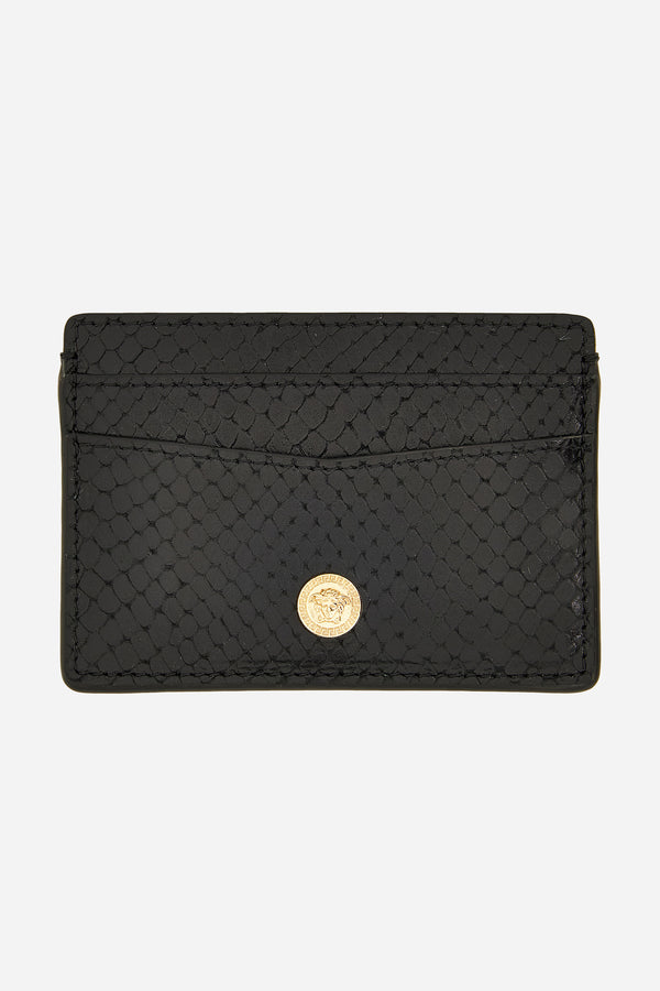 Icon Card Holder In Printed Ayers Calf Leather