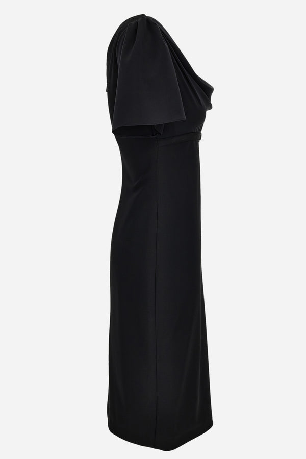 Dress In Techno Piquet Stretch Fabric-Poly Details