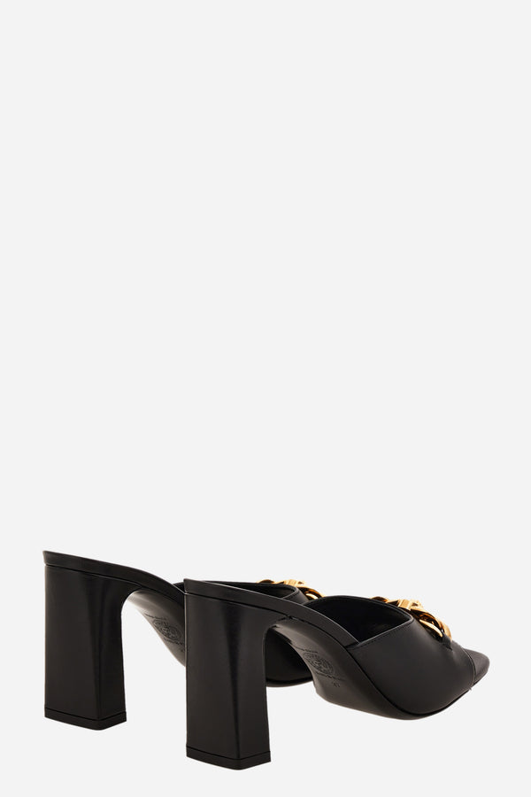 Icon Chain Mule  In Calf Leather