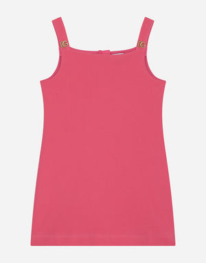 INTERLOCK DRESS WITH METAL DG LOGO