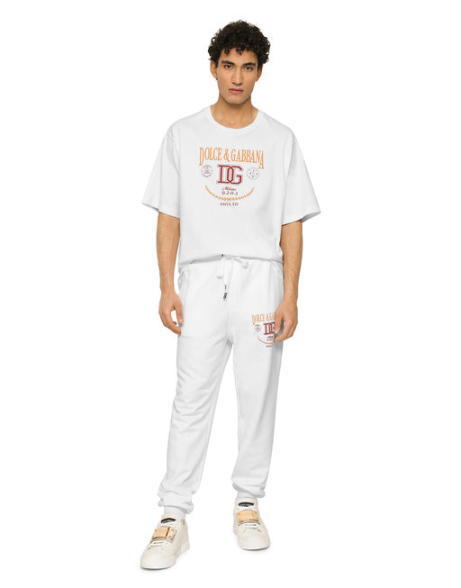 COTTON INTERLOCK T-SHIRT WITH DG LOGO PRINT