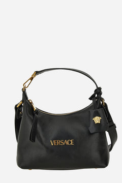 Versace Tag Hobo In Lamb Leather