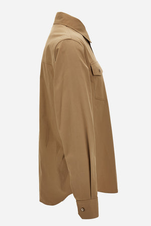 Informal Shirt In Cotton Twill Gabardine Wr+Versace Patch