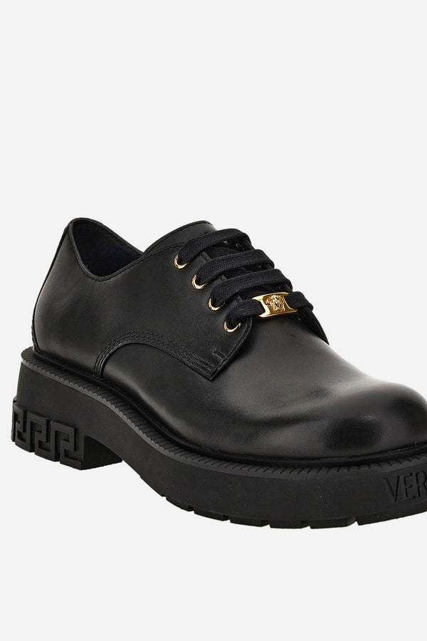 Versace Tank Laced Up In Calf Leather
