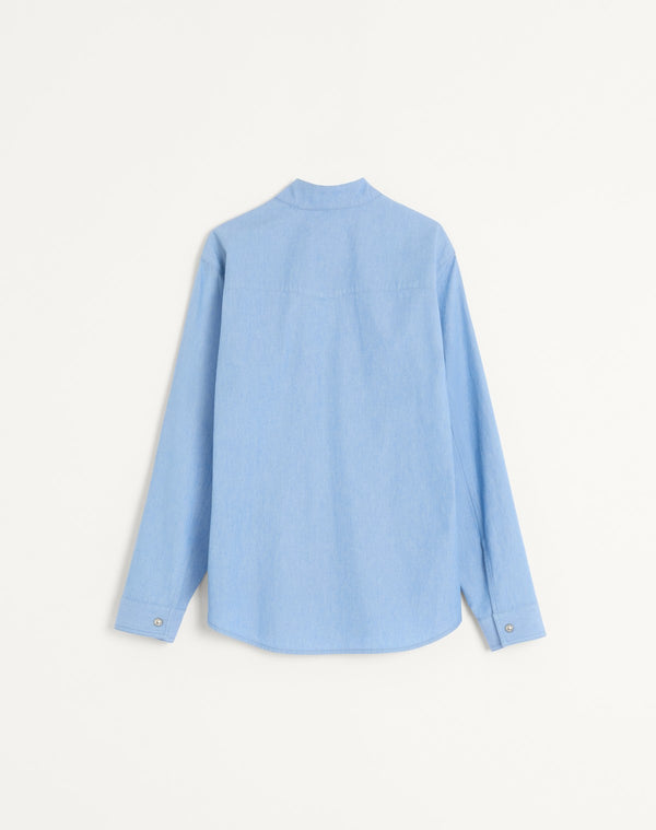 Camicia In Denim Con Cabochons