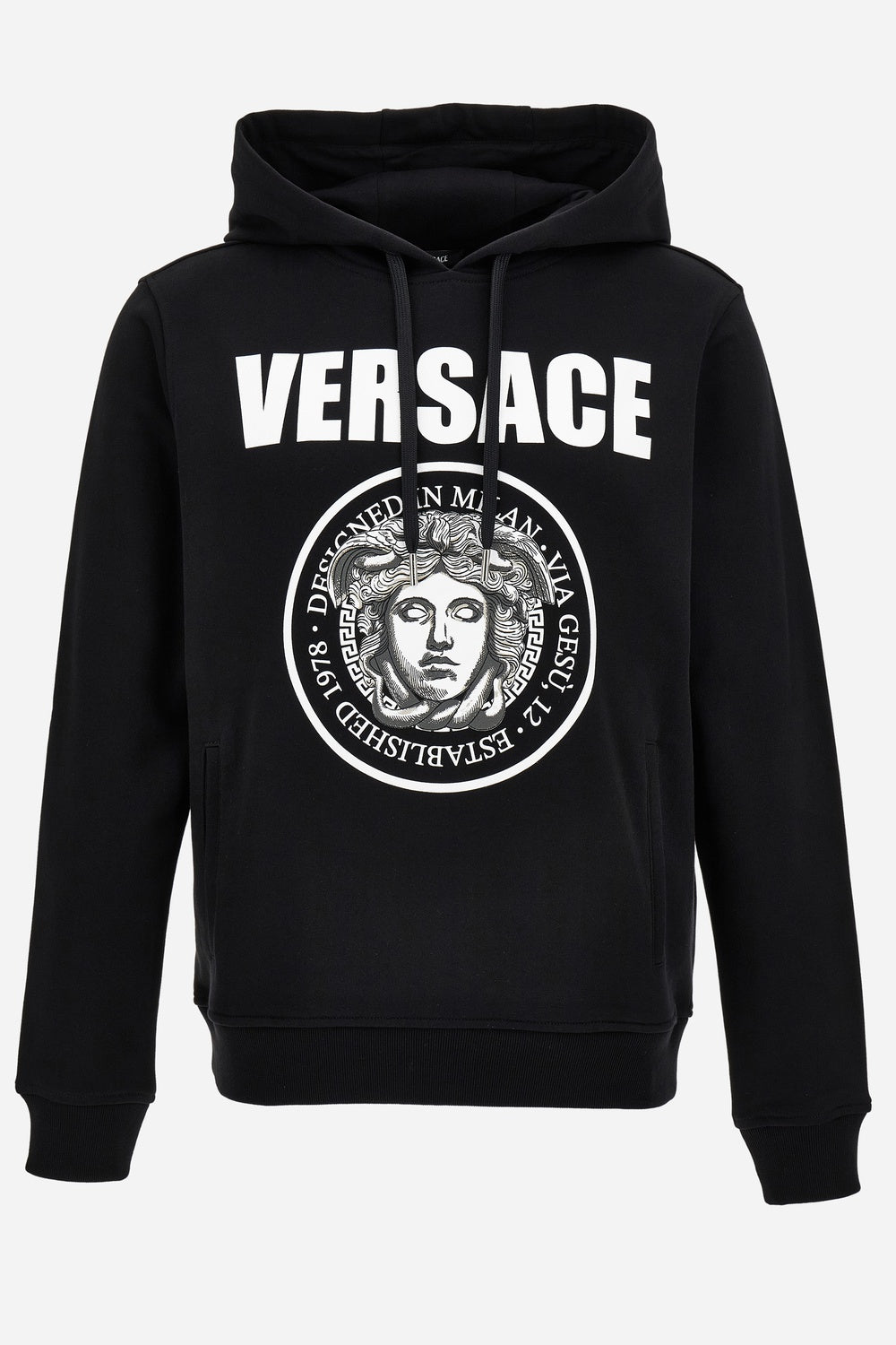 Sweatshirt In Non-Brushed Sweatshirt Fabric + Medusa Rock Print