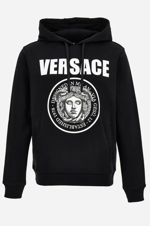 Sweatshirt In Non-Brushed Sweatshirt Fabric + Medusa Rock Print