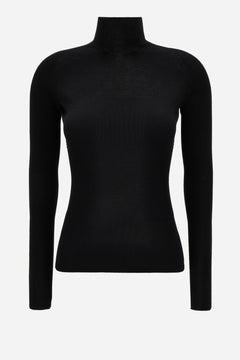 Knit Sweater In Seamless Ribs Merinos Wool Rws