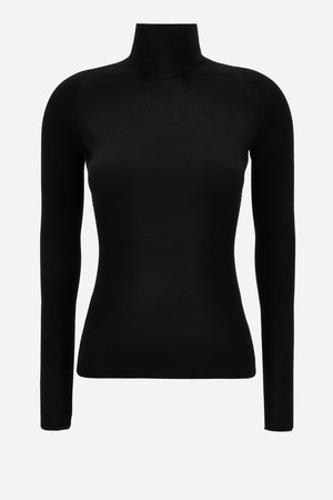 Knit Sweater In Seamless Ribs Merinos Wool Rws