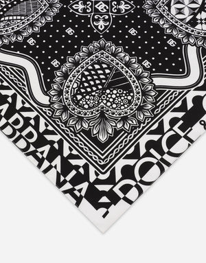 BANDANNA-PRINT SILK BANDANNA