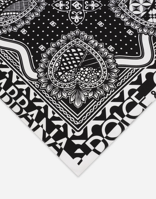 BANDANNA-PRINT SILK BANDANNA