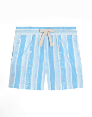 POPLIN SHORTS WITH STRIPED PRINT