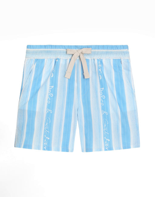 POPLIN SHORTS WITH STRIPED PRINT