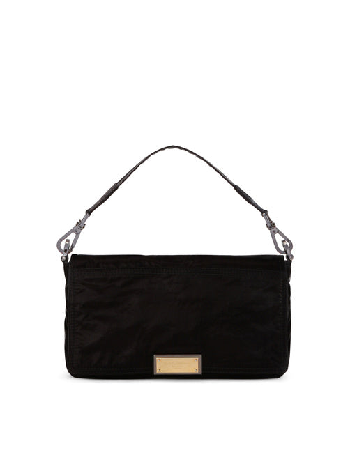 NERO SICILIA DNA NYLON CROSSBODY BAG WITH BRANDED TAG
