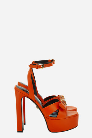Gianni Ribbon Sandals In Calf Leather