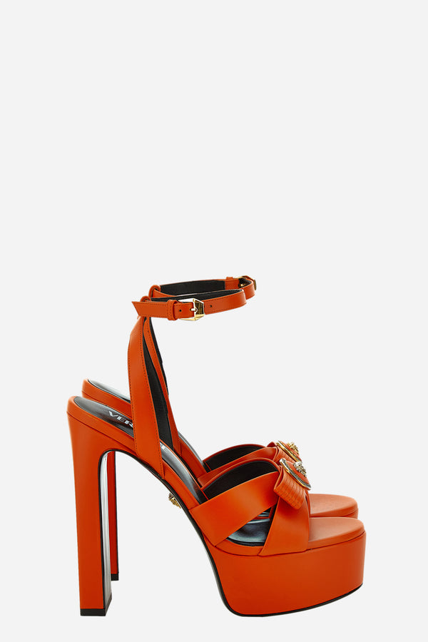Gianni Ribbon Sandals In Calf Leather