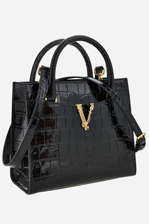 Virtus Small Top Handle In Vitello Embossed Coccodrillo