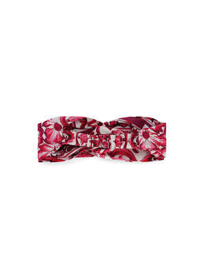 POPLIN HEADBAND WITH YELLOW MAJOLICA PRINT