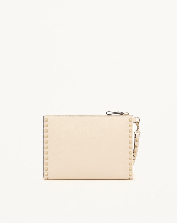 POUCH ROCKSTUD IN VITELLO GRANATO