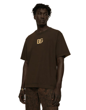 DG LOGO PRINT COTTON T-SHIRT