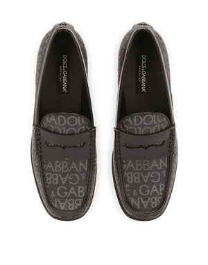COATED JACQUARD LOAFERS