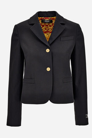 Informal Jacket In Fluid Cotton Gabardine Whit Barocco 92 Foulard